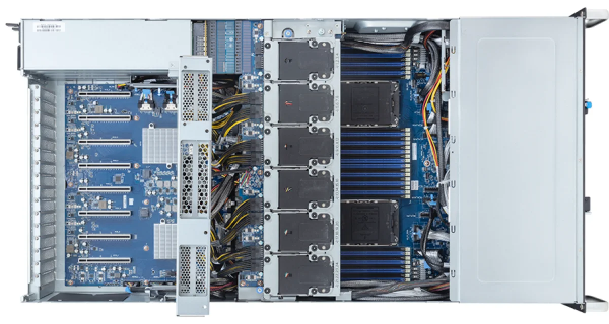 Мощь для ИИ: сервер с 8 GPU и турбоохлаждением