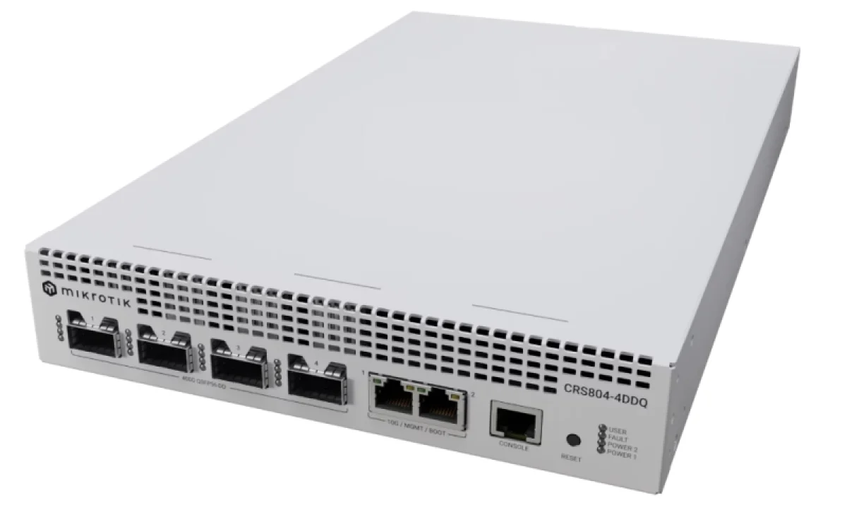 Четыре порта 400 Гбит/с в компактном корпусе: MikroTik представил коммутатор для ИИ-инфраструктур