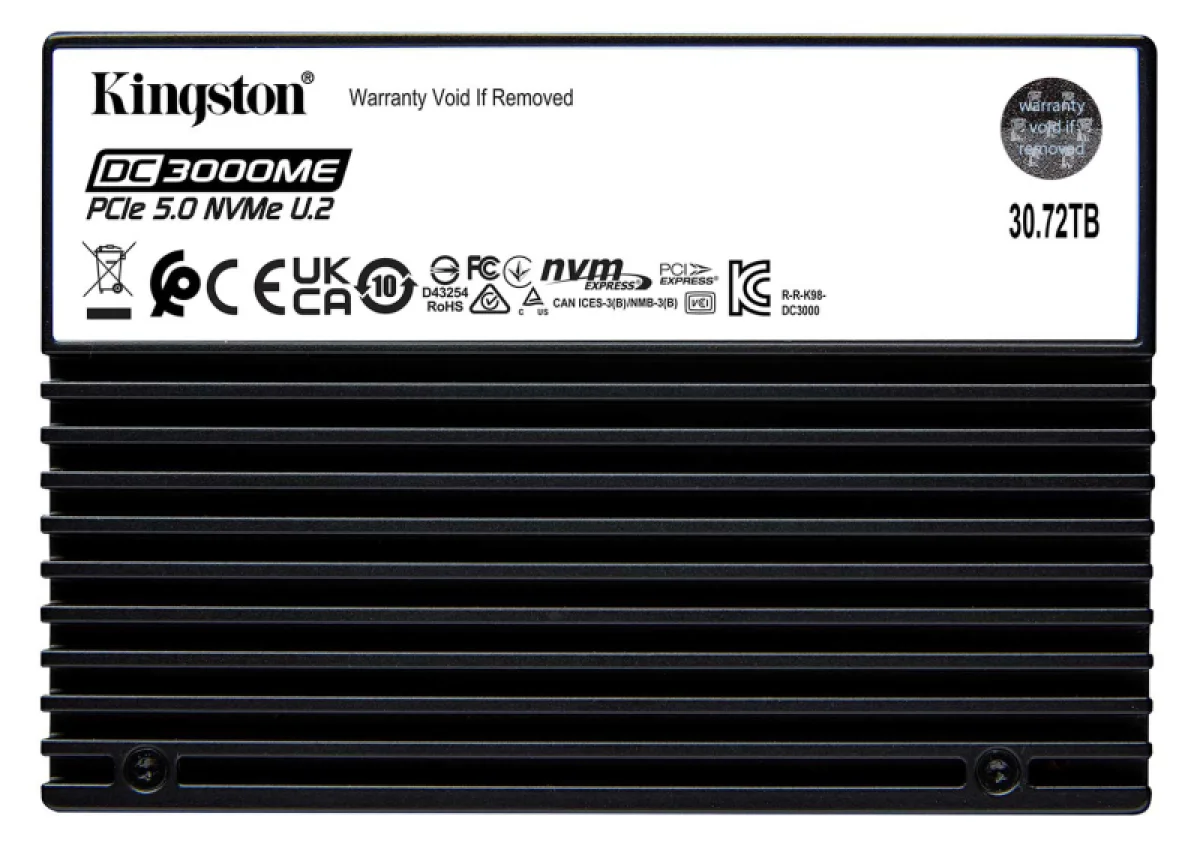 30,72 ТБ без компромиссов: Kingston представила флагманский SSD DC3000ME для дата-центров