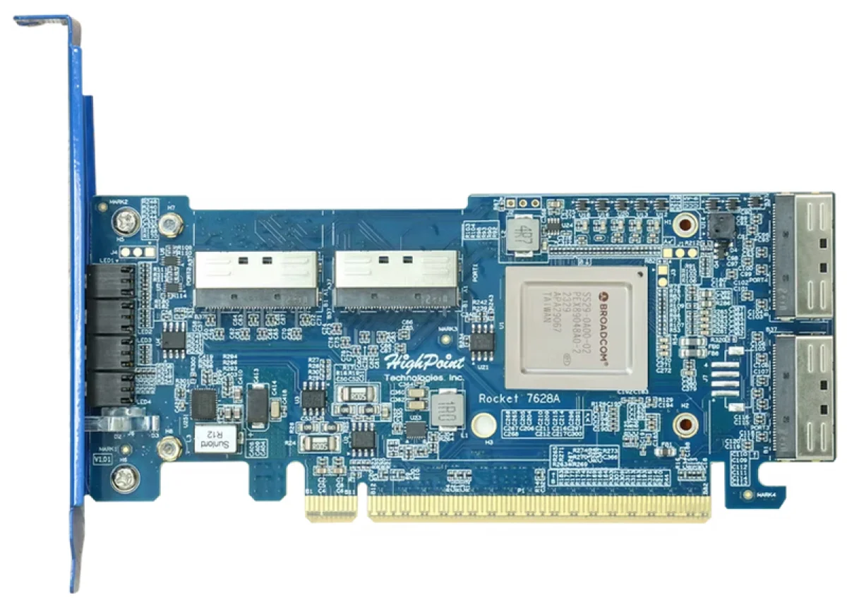 HighPoint анонсирует HBA и RAID-адаптеры PCIe 5.0: Rocket 7600A и 1600 для серверов и SDS