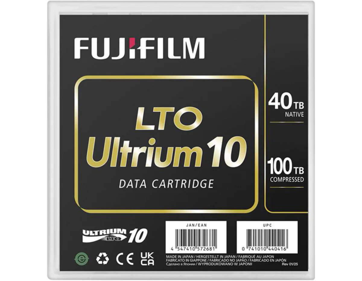 Fujifilm выпустила картриджи LTO-10 с рекордной ёмкостью 40 ТБ