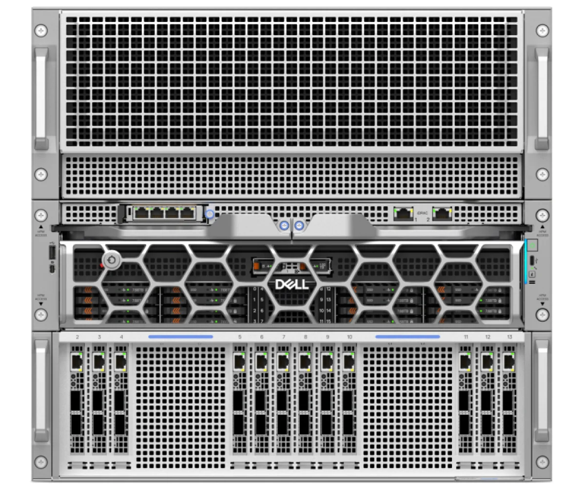 Dell представила 10U-монстра для ИИ: сервер PowerEdge XE9785 на базе AMD Instinct MI355X