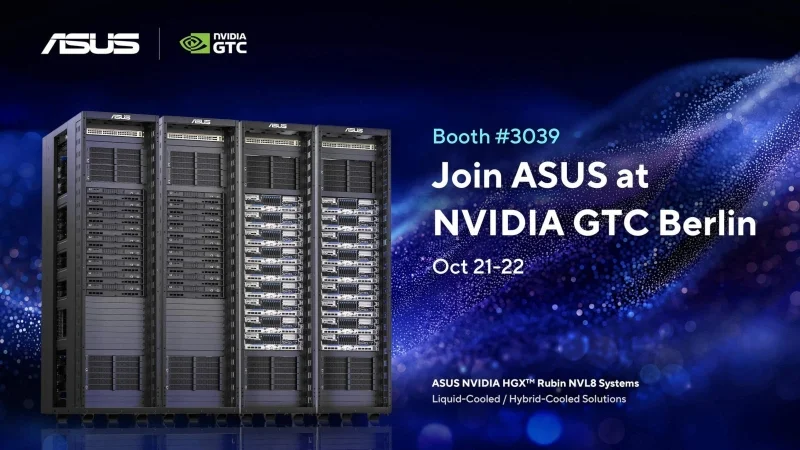 ASUS начала поставки систем на платформе NVIDIA HGX Rubin NVL8
